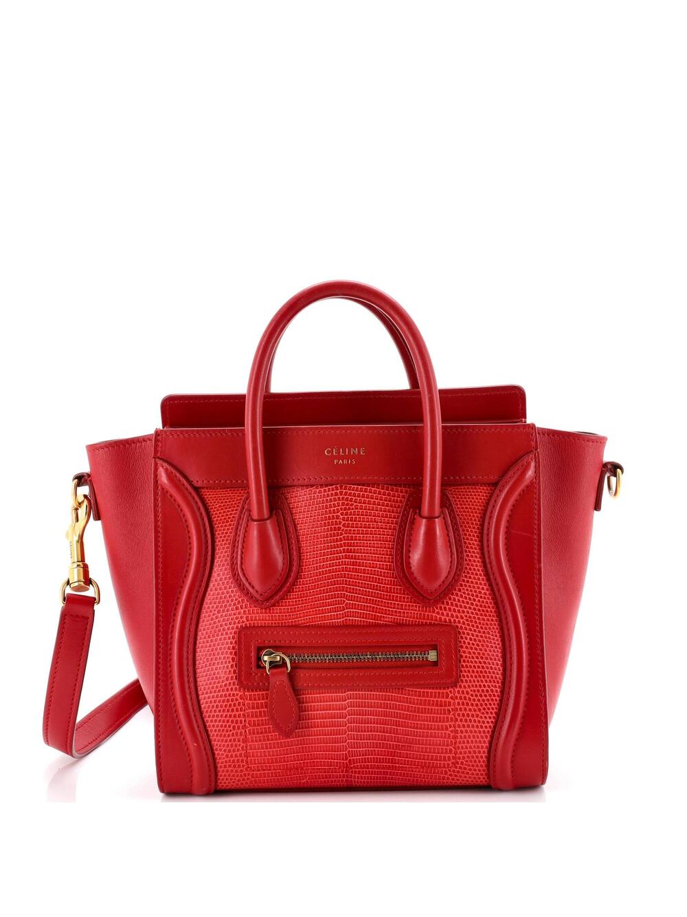 Celine Luggage Bag Lizard And Leather #276686C15B